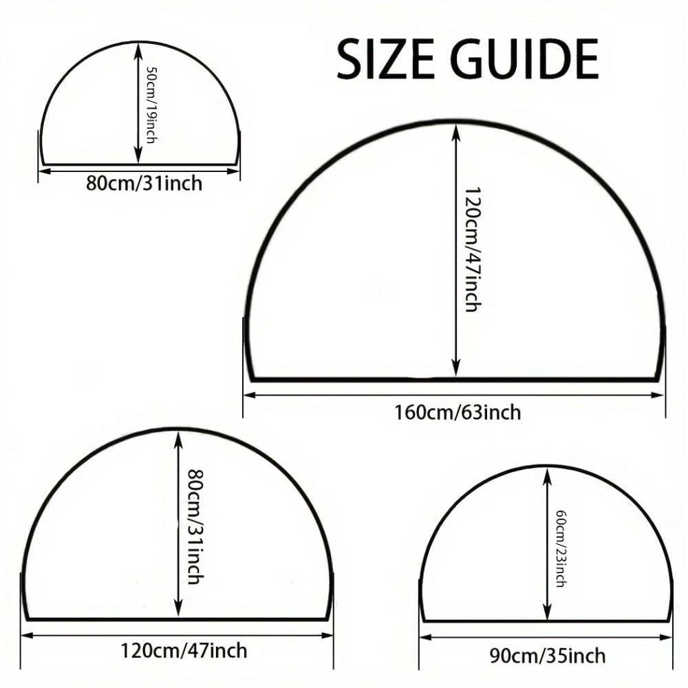 Pebble Semi-Circular Carpet, Soft And Noise-Reducing Entrance Foyer Door Mat, Bedroom Entrance Floor Mat, Home Decoration