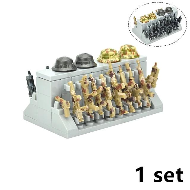 DIY Accessories Swat Weapon Soldier Guns Fence Ghillie Suits bricks WW2 Army MOC Parts Building Block Military Scene Series Toy