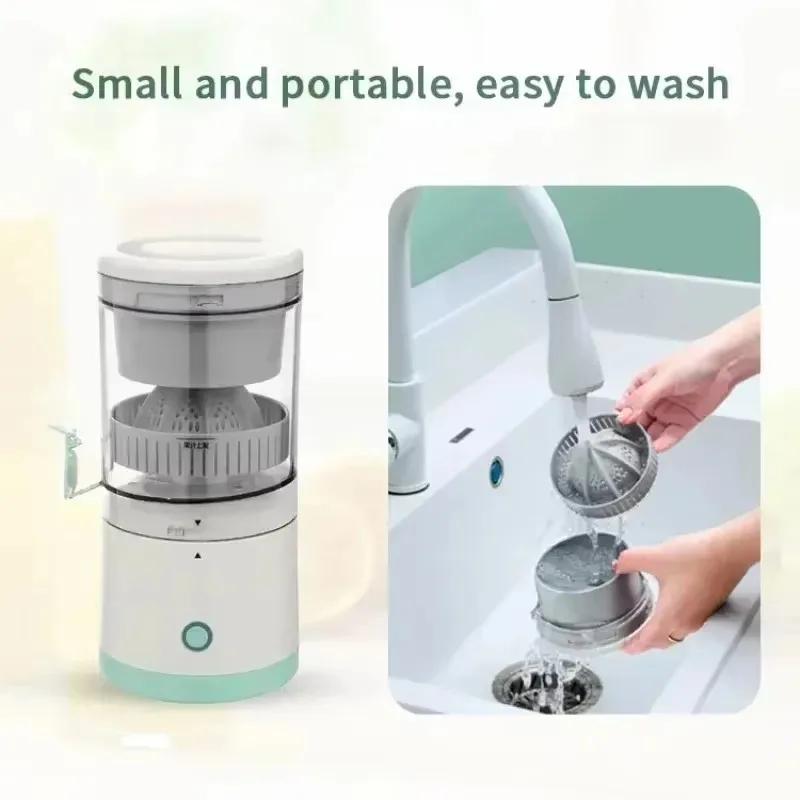 USB Rechargeable Citrus Juicer Portable Electric Fruit Blender Automatic Fresh Juice Machine for Home Residue Separation