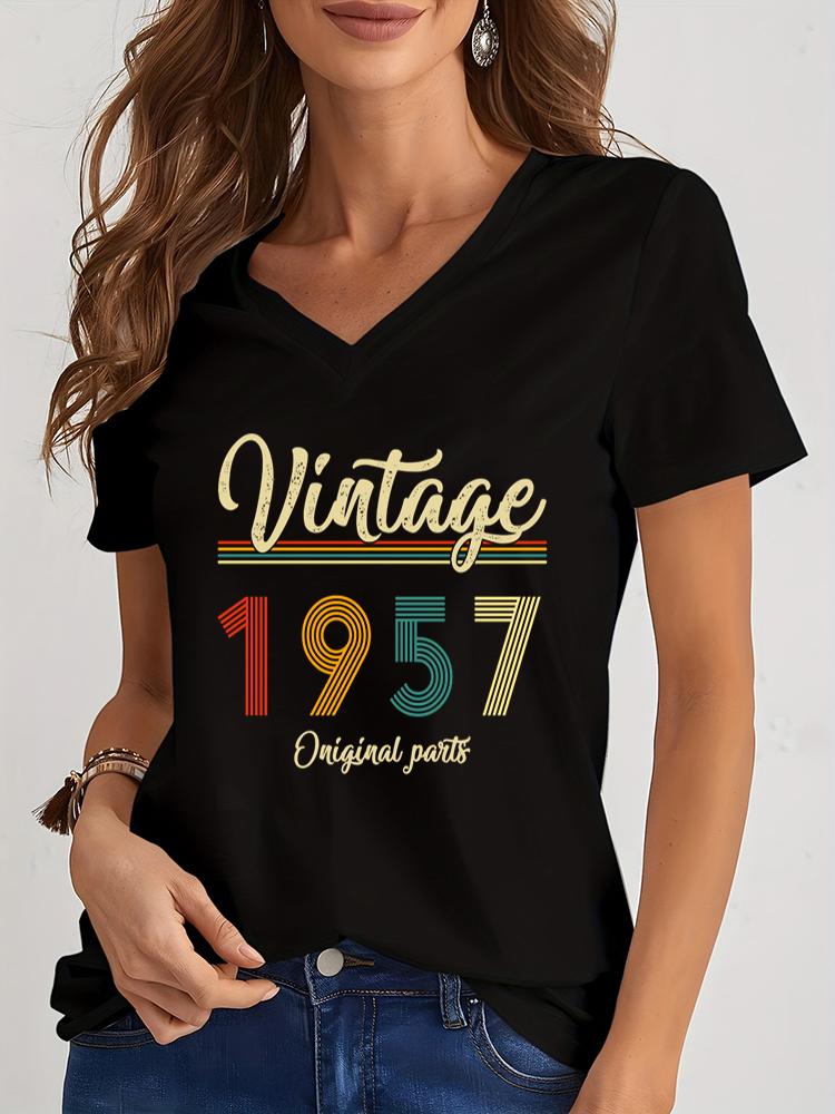 Unisexs Retro Shirts Graphic 1950 To 1959 Original Parts 1955 Design Fashion Trend Tee Vneck Y2k Shirts Aesthetics T Female