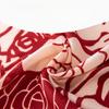 Fashionable Early Autumn Vintage Literati Style Printed Velvet Triangle Scarf with Elegant Temperament Paired with Rose Printed Scarf