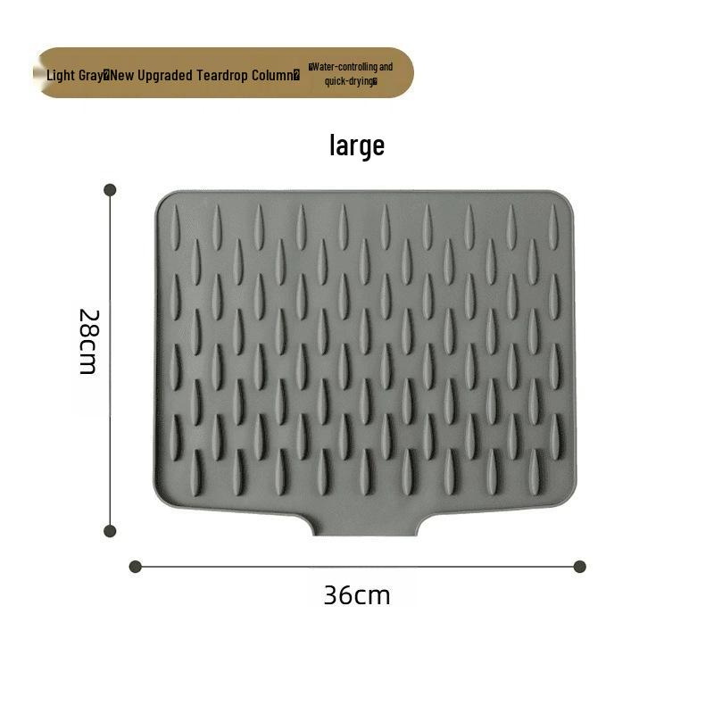 

Силиконовый нескользящий дренажный коврик и изоляционная кухонная подставка - Большие настольные салфетки и разделочные доски 36x28 cm бежевый