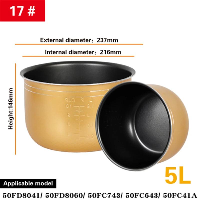 Rice Cooker Inner Container Non Stick Cooking Pot Replacement Accessories Kitchen Food Rice Cooker Liner Inner Pot Accessories