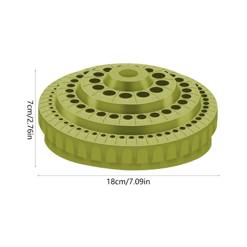 Rotating Drill Bit Storage System Multiple Compartment Plastic Organizer With Antislip Bottom For Toolshop