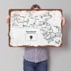 Hand Drawn Map of Massachusetts Metal Poster Customized Wall Art Retro Vintage Tinplate Signs for Man Cave Bar Accessories Decor