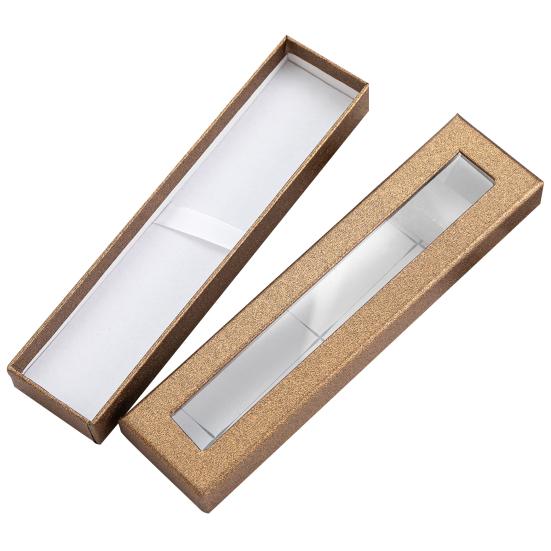 Exquisites Federmäppchen-Futterdesign Papier Sichtbares Transparentes Fenster Stifte Geschenke Etui für Täglich