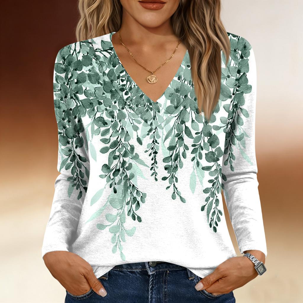 Košile s dlouhým rukávem pro ženy Roztomilý potisk Grafika Trička Halenky Běžné Velikosti Zásadní topy Pulovr