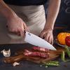 8 Inch Chef Knife With Wood Cover 3-Layers Clad Steel AUS10 Blade Sharp Cleaver Meat Sushi Slicing Vegetables Kitchen Knives