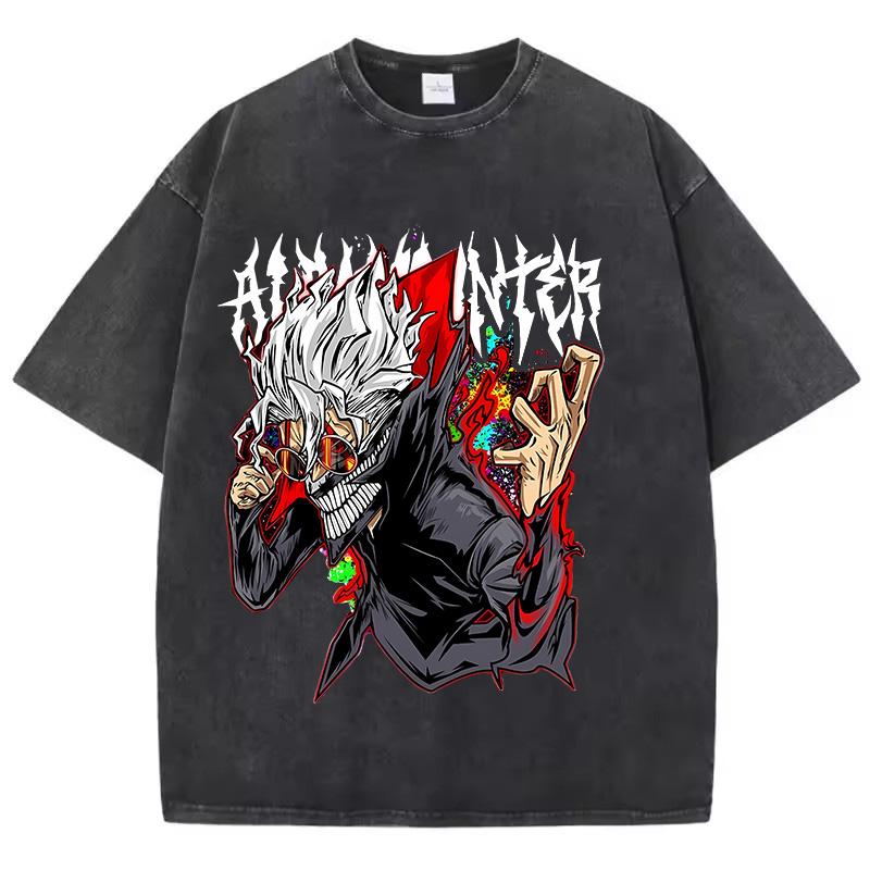 Baumwolle Gewaschen Dandadan Okarun T-Shirt Herren Japanischer Anime T-Shirt Cartoon Hohe Qualität T-Shirt Ästhetisch Mode T-Shirt Männlich