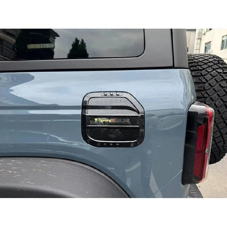 For Ford Bronco 2024 2025 Car Accessories Carbon Fiber Style Tank Cap Cover Car-Styling Trim Oil Fuel Protective