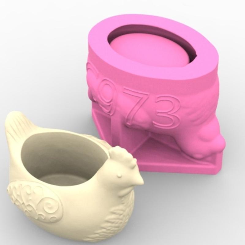 Multifuntional Silicone Vase Mold Hen Shape Planter Moulds for Succulent Planters and Creative Homes Decorations