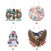 Pinguin 5D DIY Diamantmalerei Punkte Anhänger Diamantmalerei Ornamente Diamantmalerei Hängeanhänger für Garten Fenster Dekoration
