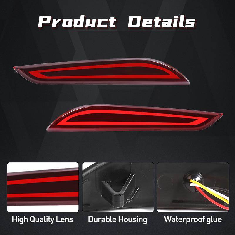 LED Reverse Brake Lamp For Chevrolet Cruze 2017 2018 Rear Bumper Reflector Light Dynamic Turn Signal  Warning Lamp Waterproof