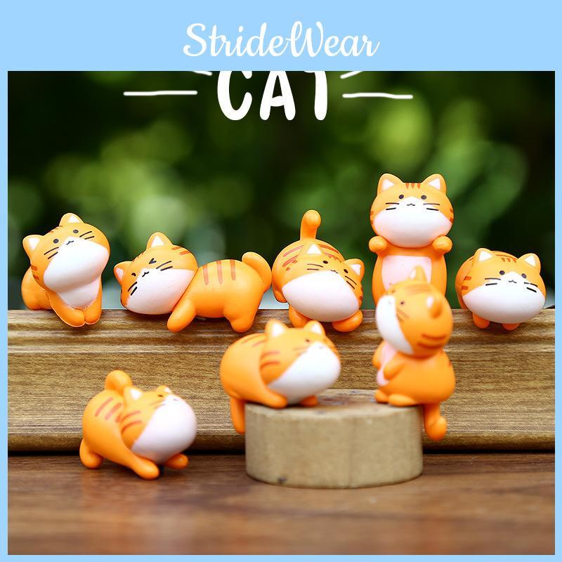 Cute Cat Action Figure Cartoon Model Toy Decoration Doll Children Gifts Ornament