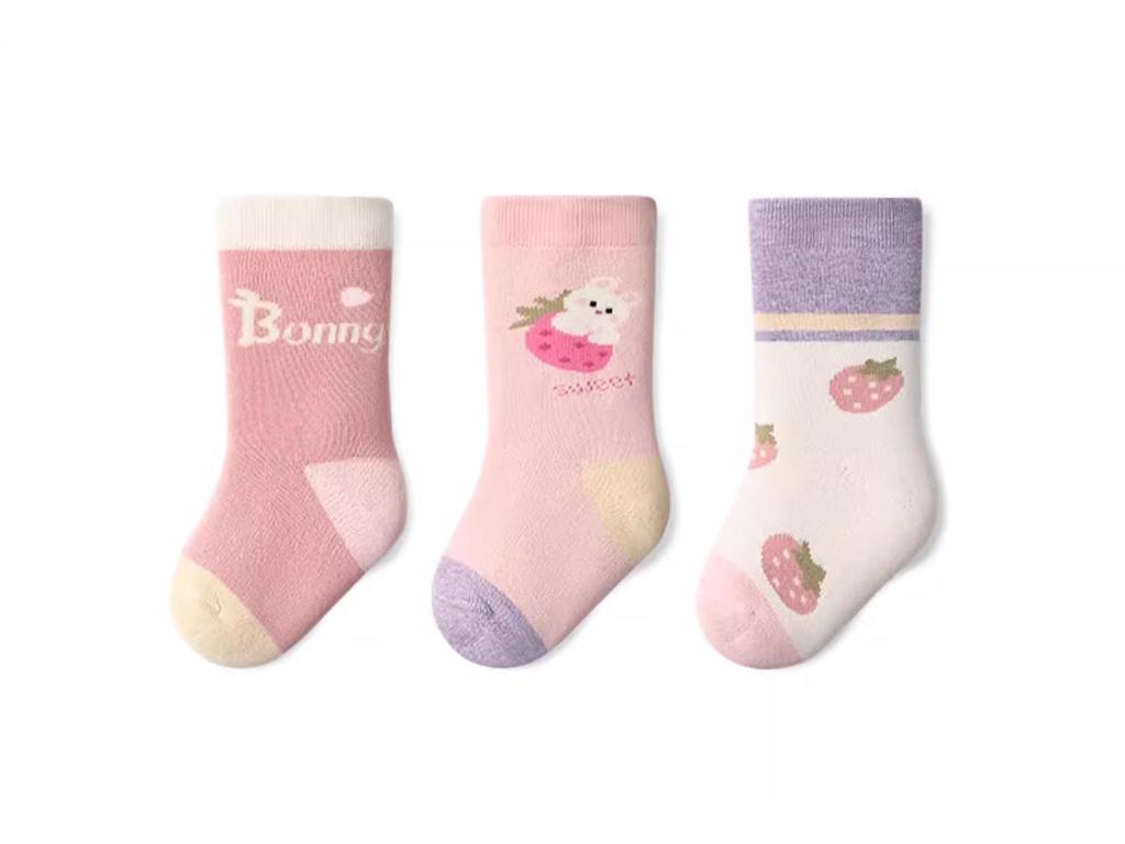Nidoran Winter Baby Socks: Thick Fleece-Lined Cotton Mid-Calf Socks for Boys and Girls