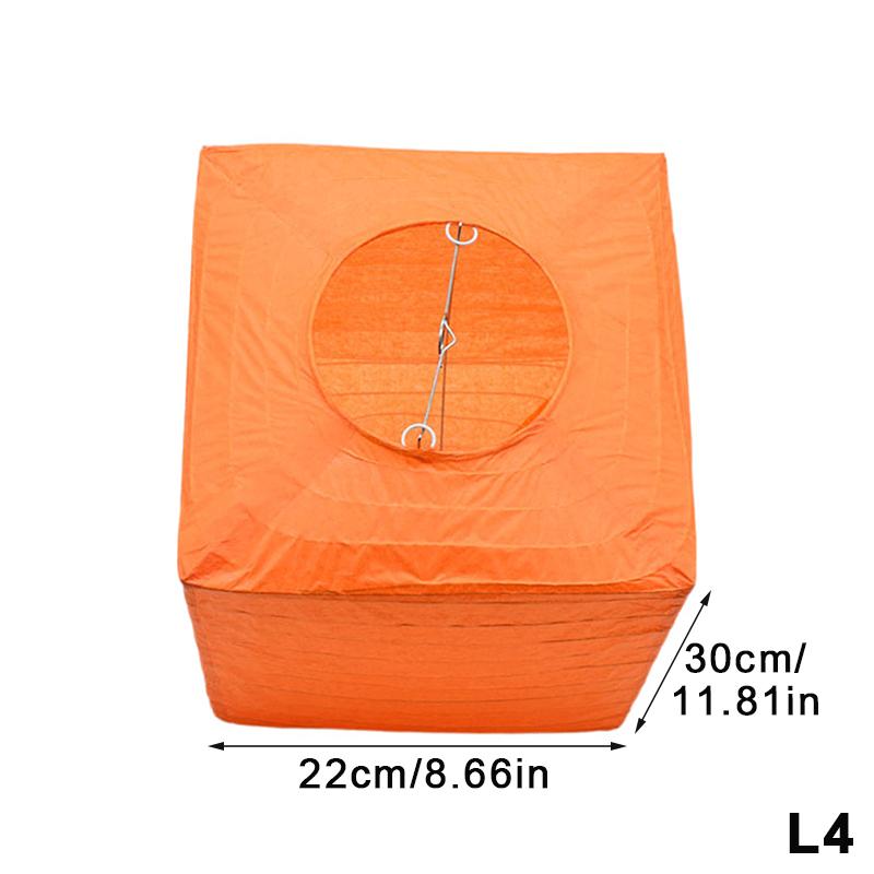 Hand-Painted Square Paper Lanterns Diy Foldable Hanging Decor Without Candles For Indoor/Outdoor Parties, Weddings, Home Garden