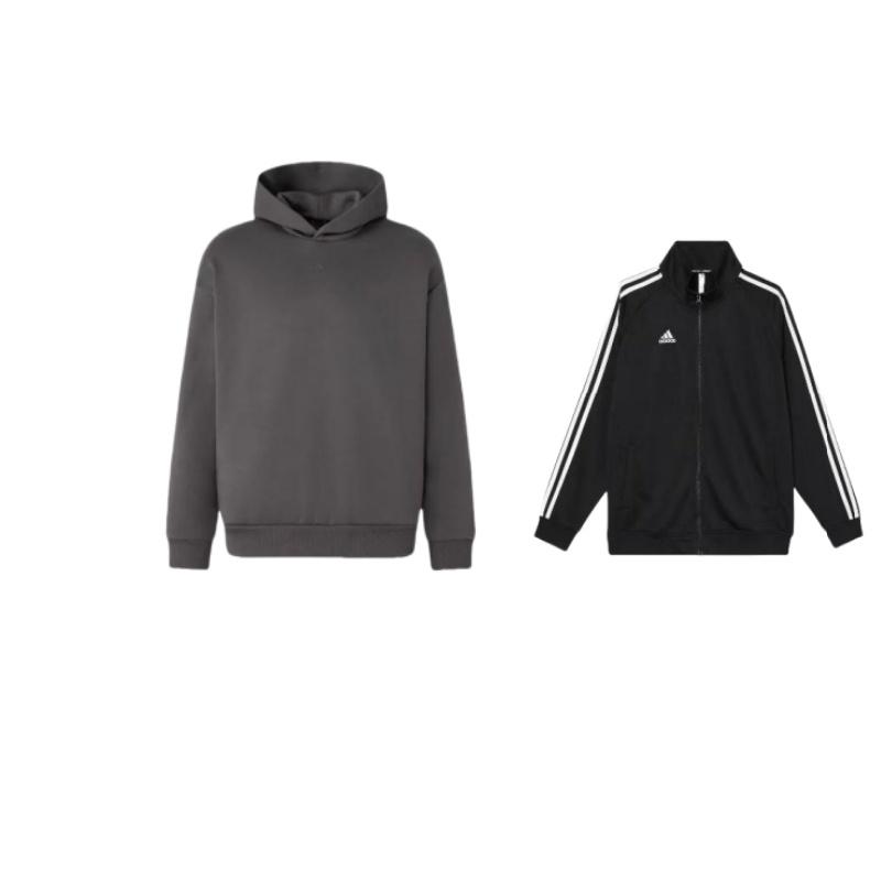 

Adidas Коллекция 2024 года, серия Chapter 02, однотонный свитер с капюшоном, воротником-стойкой, полосатой молнией, длинный рукав, повседневный спортивный костюм TR30JR-BW+IX1964 S