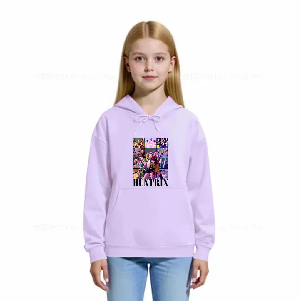 Dětská mikina s kapucí Chlapecká a dívčí módní potištěná mikina s dlouhým rukávem