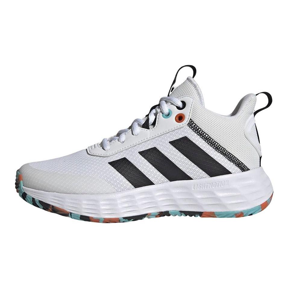 

Adidas OwnTheGame 2.0 Slip Resistant Abrasion Resistant Mid top Performance Basketball Shoes White Black Kids H01556 32