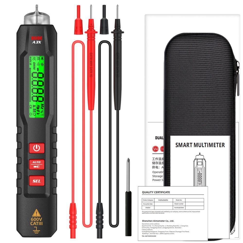 BSIDE A3X Voltage Tester Detector, Capacitance Diode Non-Contact AC Sensor Pen Live Wire Check Breakpoint Locate V-Alert Tester