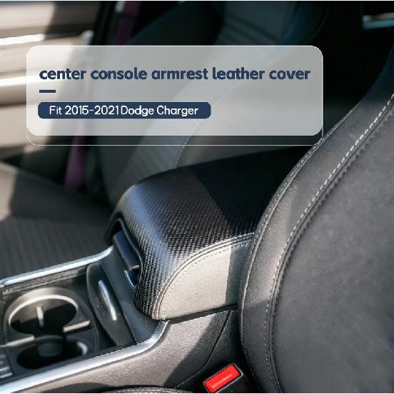 Suitable for Dodge Charger 15-21 Center Console Armrest Box Leather Cover Dodge Charger Armrest Protective Cover