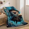 1Pc Cute Magician Printed Flannel Blanket Multi Size Living Room Sofa Napping Cover Soft And Comfortable Machine Washable