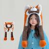Warme Baby-Mütze in Waschbärform, mit Fleece gefüttert, für kaltes Wetter, mit beweglichen Ohren, Winteraccessoire für Babys und Kleinkinder von 1-8 Jahren