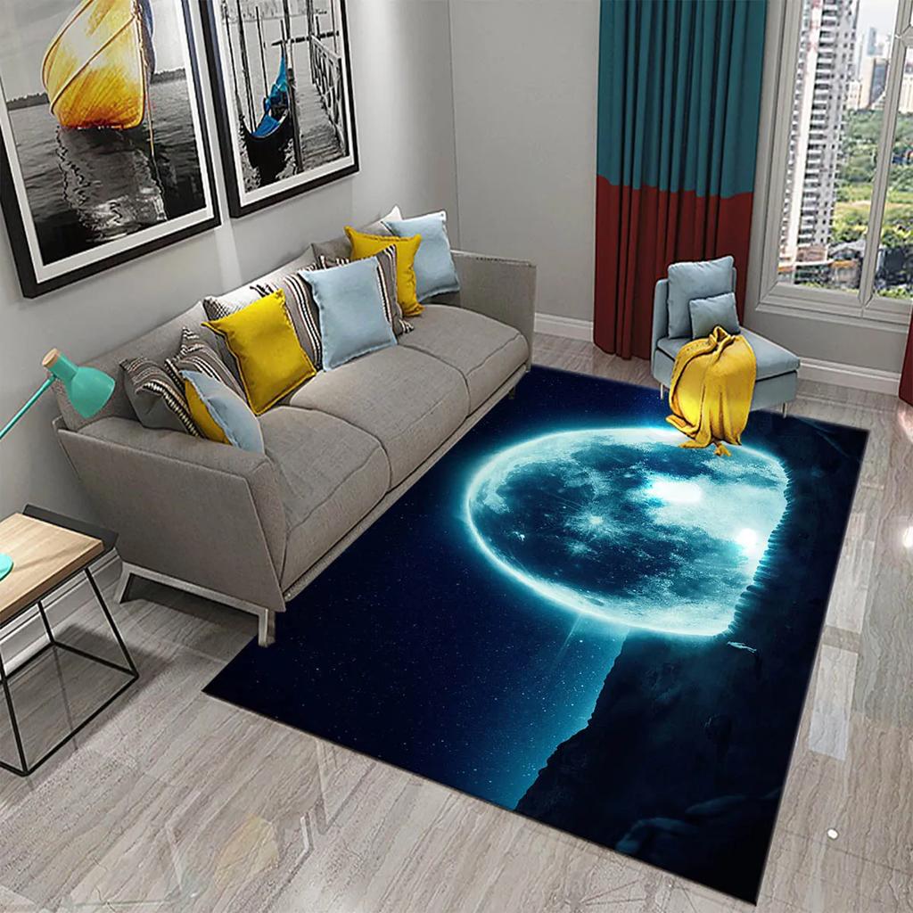 Moon Carpet Flower Moon Forest Living Room Children's Bedroom Decor Carpet Floor Mat Kitchen Bathroom Entrance Non-slip Carpet