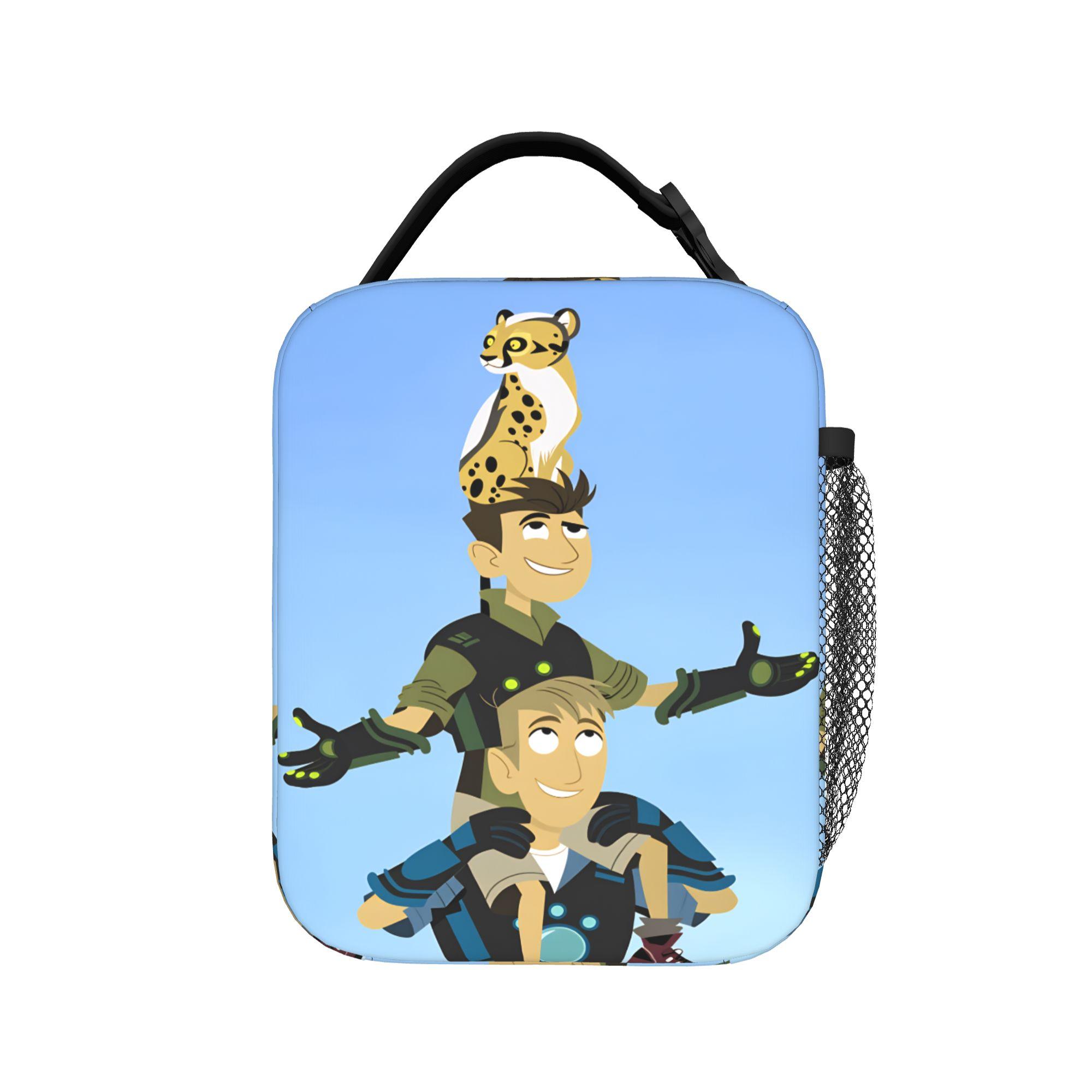 Wilds Kratts Lunchtas Vrijetijds Lunchbox Buiten Picknick Draagbare Thermische Lunchtassen Voor Meisjes Waterdichte Grafische Koeltas as picture