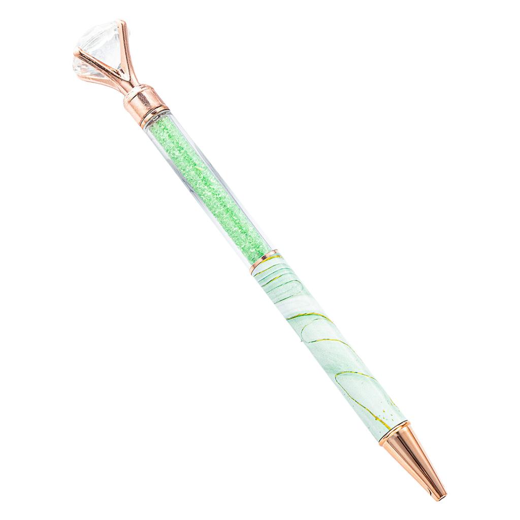 Diamond Ballpoint Pen Metal Ballpoint Pen Black Ink 1.0mm Bullet Tip Write Smoothly Refillable for Student Teacher