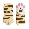 1PC Cute Cartoon Cat Paws Heat Resistant Oven Mitts Long Cotton Baking Insulation Microwave Non-slip Gloves Animal Design