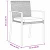 Garden Dining Set 9 pcs Gray Powder Coated Steel