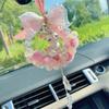 Pink Deer Car Rearview Mirror Hanging Pendant For Women