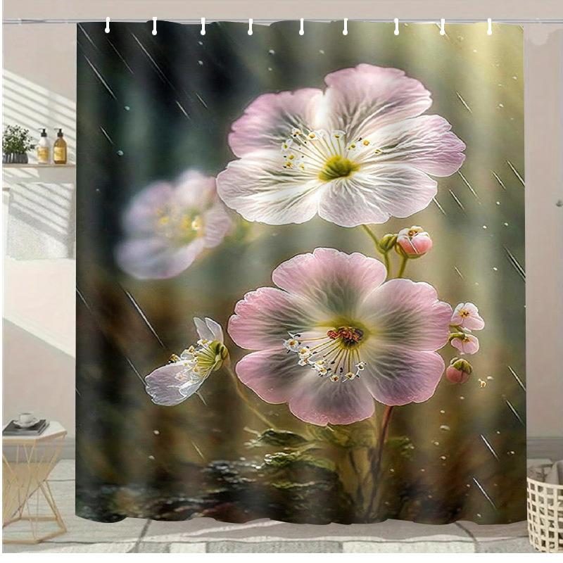 Colored Fruits Washable Dirt-Resistant Shower Curtain Shower Head Waterproof Polyester Bath Curtain For Home Decor Accessories