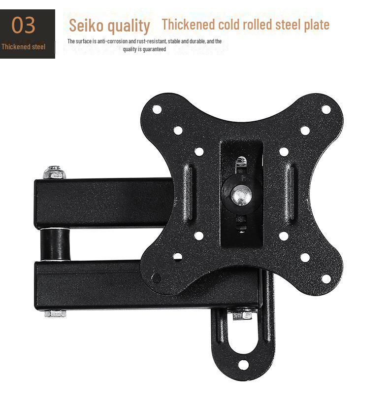 Wall-Mounted Telescopic Monitor Bracket for 14-24 Inch Screens