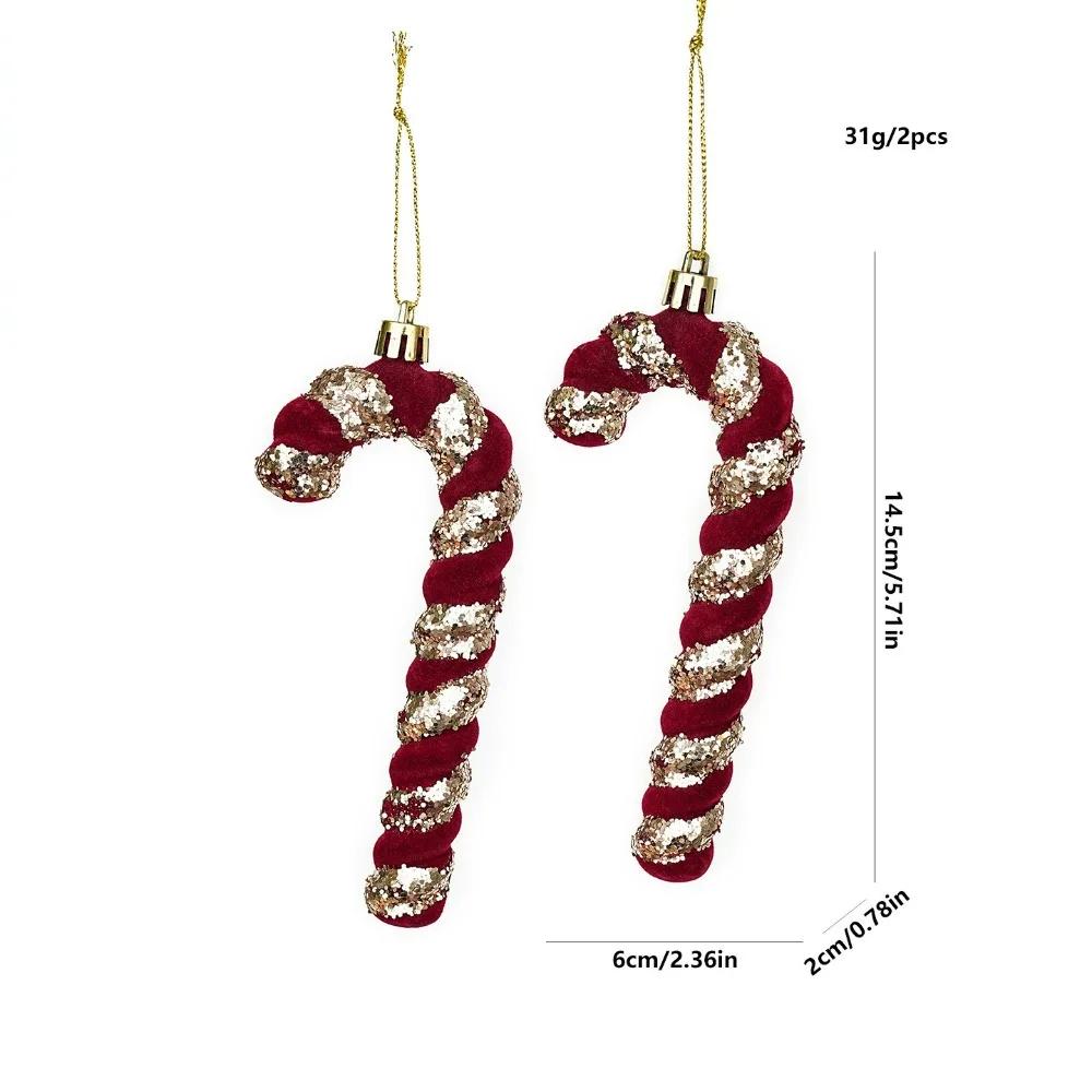 2PCS Red&white Christmas Hanging Decoration Plastic Santa Clause Christmas Tree Ornament Festival Party Supplies Xmas Baubles