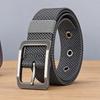 3.8cm Wide Woven Fabric Belt 120cm Length Casual Trouser Belt  For Jeans Trousers