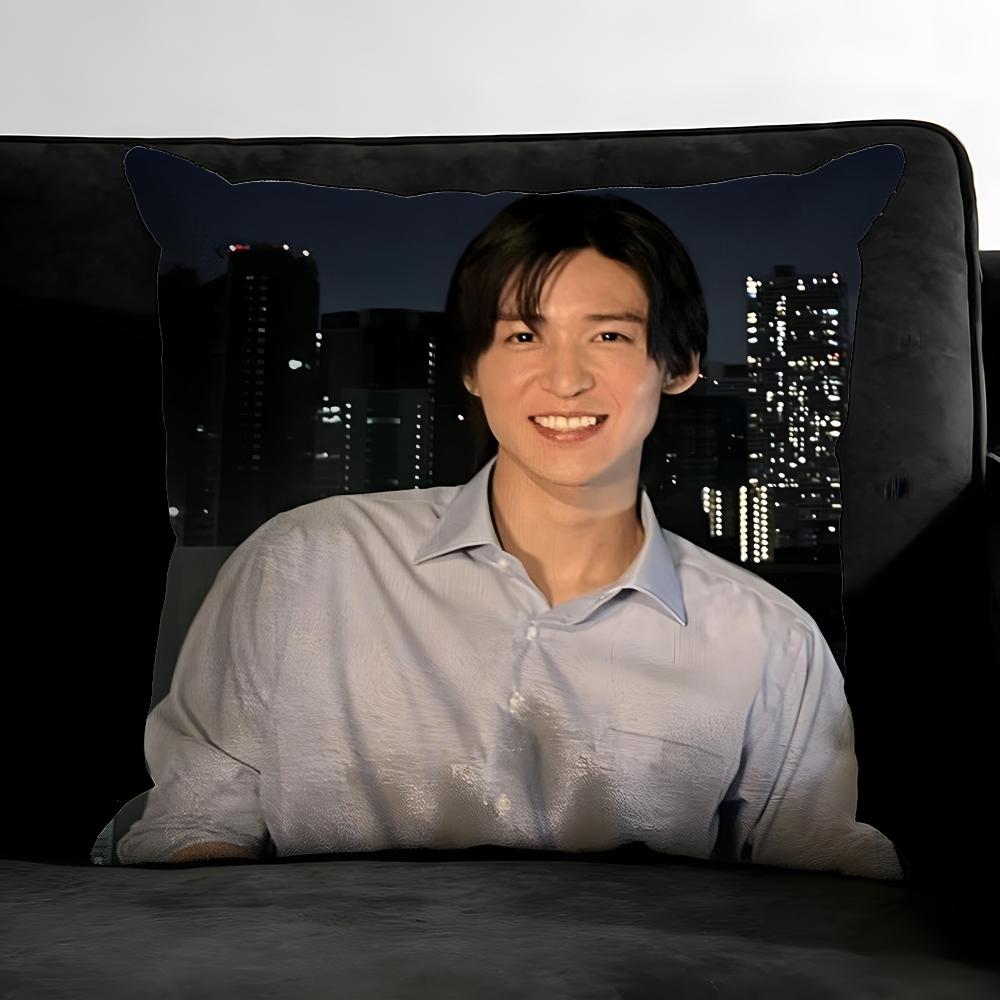 MMeguro RenN Actor Cushion Cover Pillowcase Ultra Soft Skin Friendly Fabric Cloud Like Comfort  Concealed Zipper