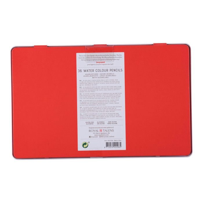 Watercolor Pencils - BRUYNZEEL - Expression - Case of 36 - Hexagonal - 2.9 Mm Lead