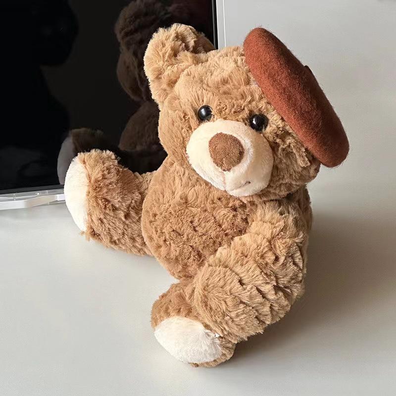 Neuer Geburtstagshut Bärenpuppe Teddybär Kastanienbär Umarmung Blumen Eimer Bär Weihnachten Geburtstag Neujahr Geschenk