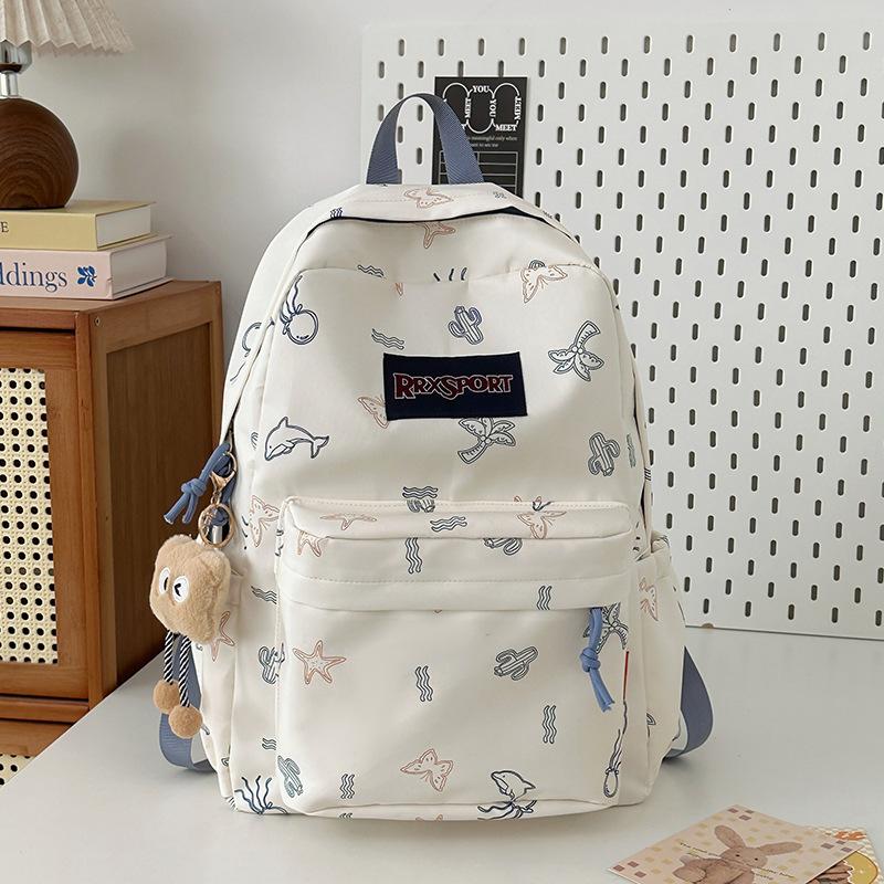 Cartoon backpack girl college student high school student commuter schoolbag women's new travel backpack