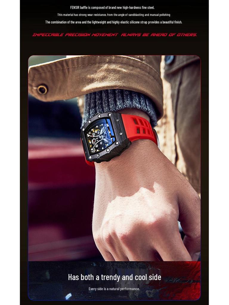 Richard Herzog von Lothringen Herren Wasserdichte Automatische Mechanische Uhr