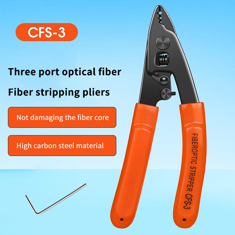 Cfs-3 Three-Port Cfs-2 Dual Port Fiber Optical Stripper Pliers Wire Strippers For Ftth Tools Optic Stripping Plier Tool A3