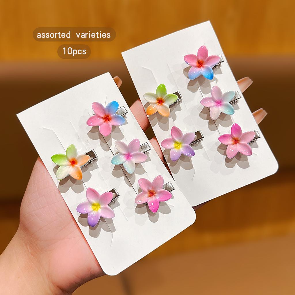 10 kolorowych losowych słodkich kwiatowych spinek do włosów odpowiednich do codziennego użytku jako akcesoria do włosów