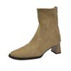 Mode Damen Stretch Stiefeletten Mode Elegant Modern Schmal Kurze Stiefeletten Herbst Winter Damen Reißverschluss hinten Schuhe