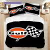 Gulf Oil Vintage Logo Threepiece Set 1 Duvet Cover 2 Pillowcase Without Core Christmas Birthday Gift Soft And Comfortable