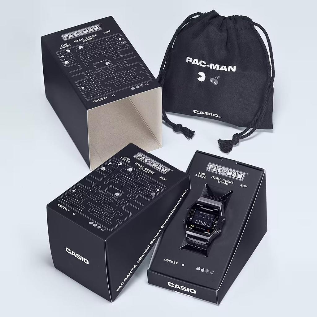 Casio PAC-MAN Collaboration Digital Watch with Bluetooth and Step Tracker ABL-100WEPC-1B (Parallel Import)