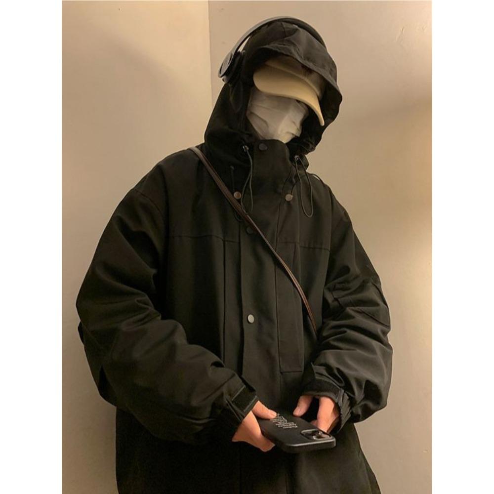 Мужская куртка, бейсбольная куртка 3-в-1, съемная подкладка, флисовая куртка цвета хаки, куртка для работы на весну и осень M