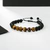 Milestone Birthday Gift: Tiger Eye & Frosted Stone Woven Bracelet