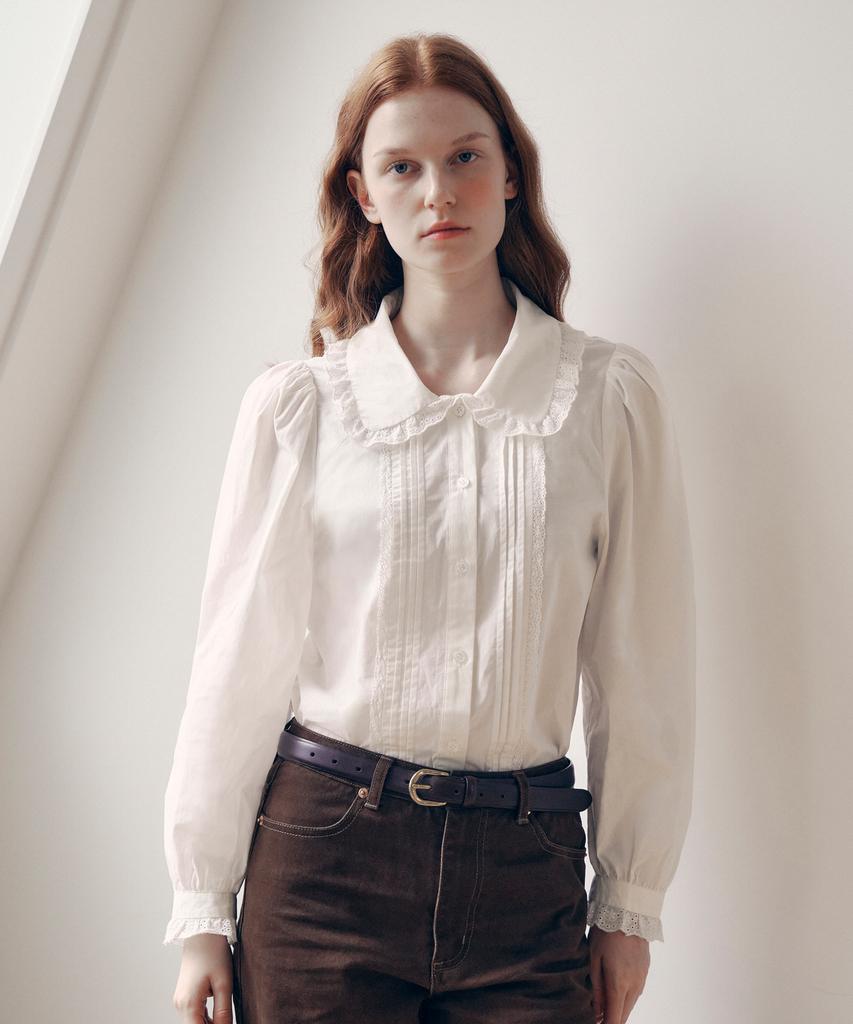 ROLAROLA Collar Lace Blouse White
